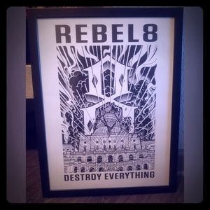 Framed Original Rebel 8 Design Poster